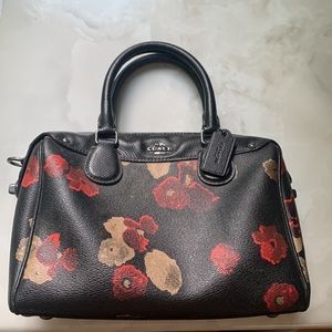 black floral coach purse